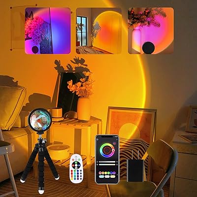 Vibrant Sunset Projection – Lunovia Lamp